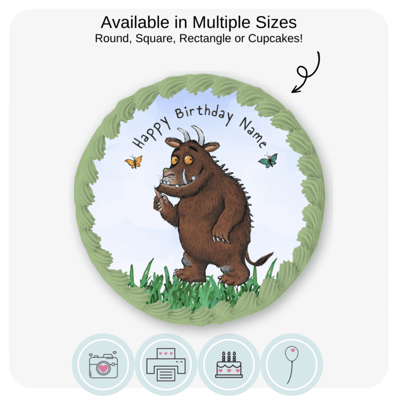 The Gruffalo and Butterflies Edible Cake Topper